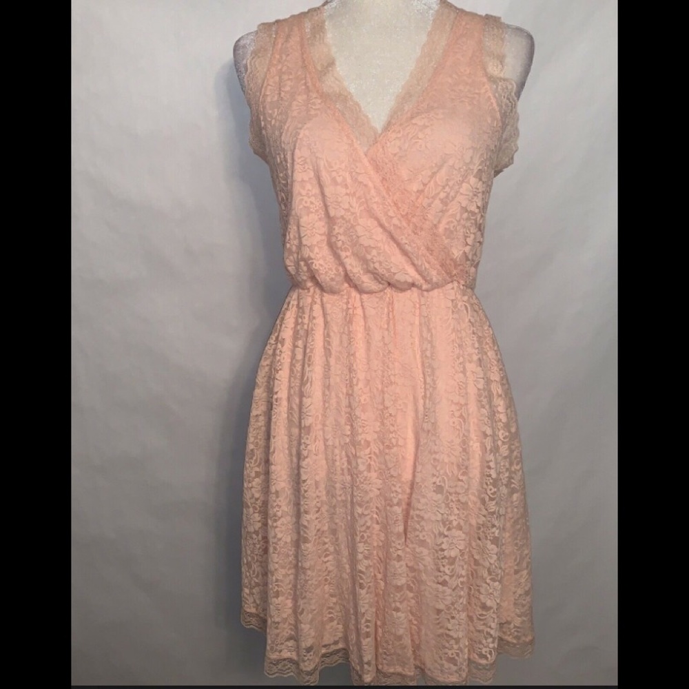 Pale Pink vintage looking lace dress